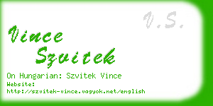 vince szvitek business card